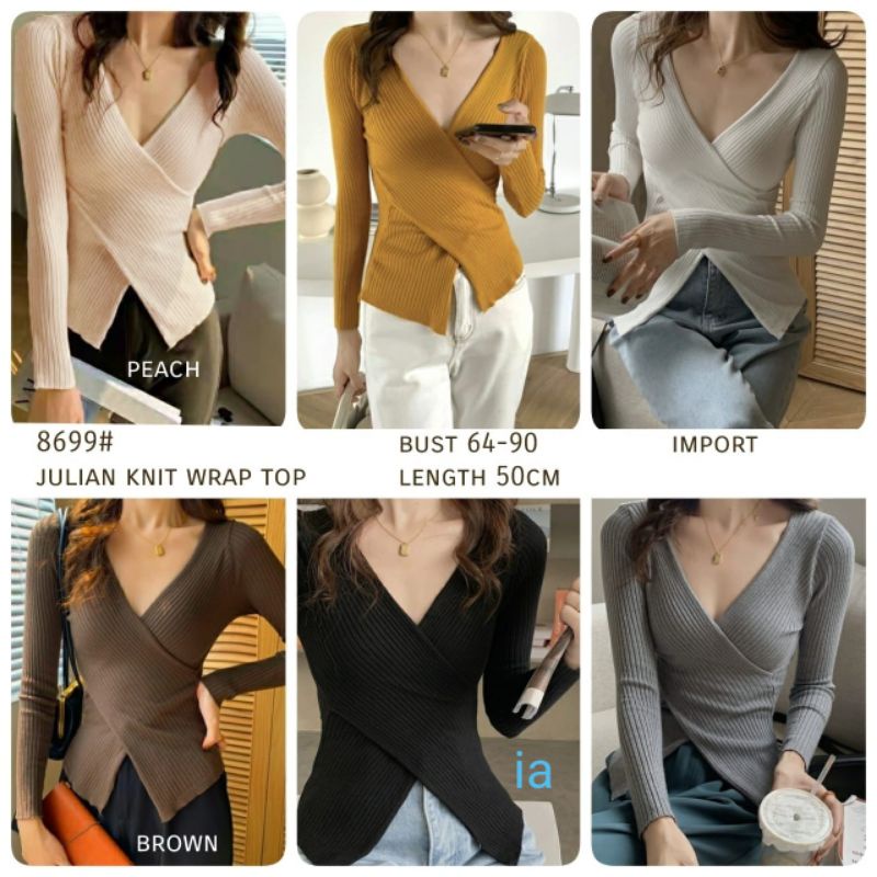 8699 Julian Knit wrap top