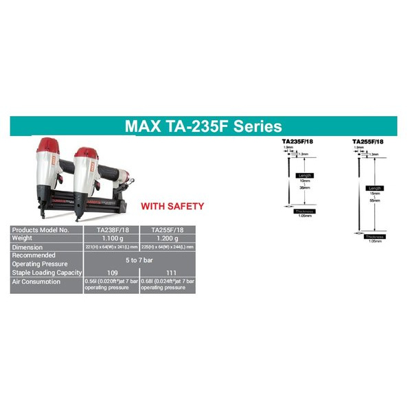 

Air Nailer MAX TA-235F Series