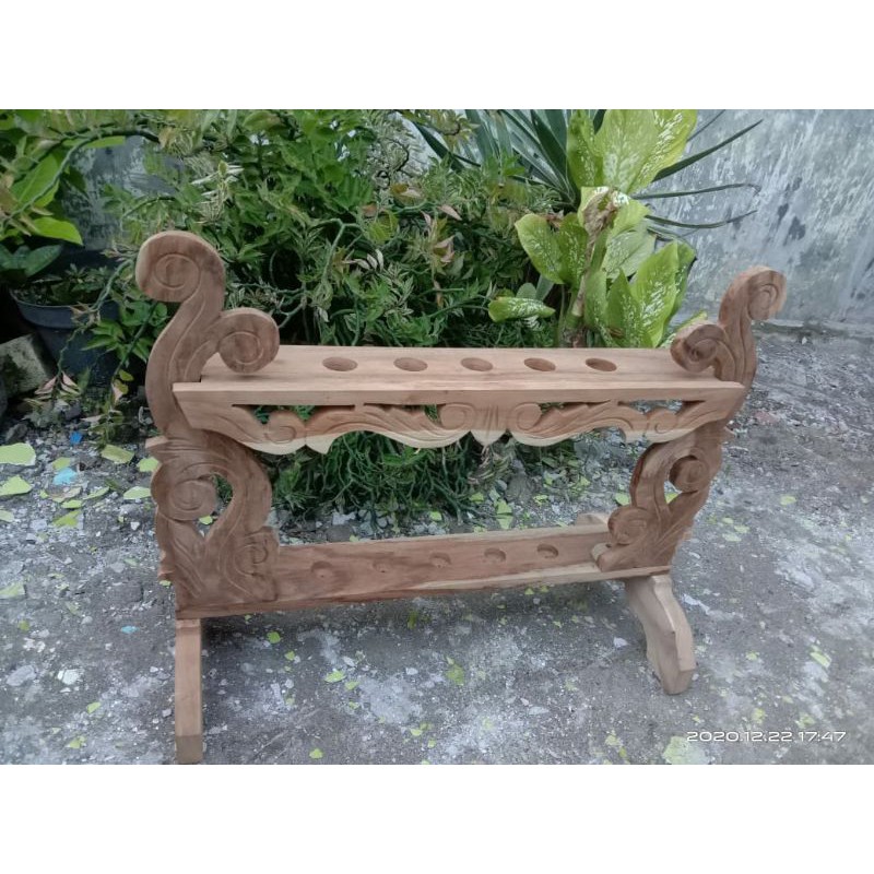 jagrak stand tombak bahan jati