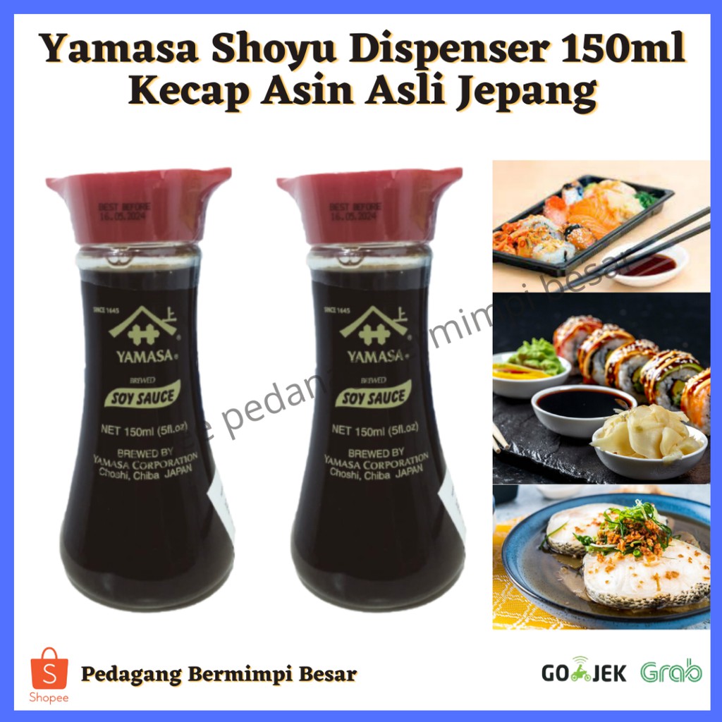 Yamasa Shoyu Dispencer 150ml /Yamasa Soy Sauce 150ml / Yamasa Shoyu /Kecap Asin Asli Jepang/ Kecap Asin