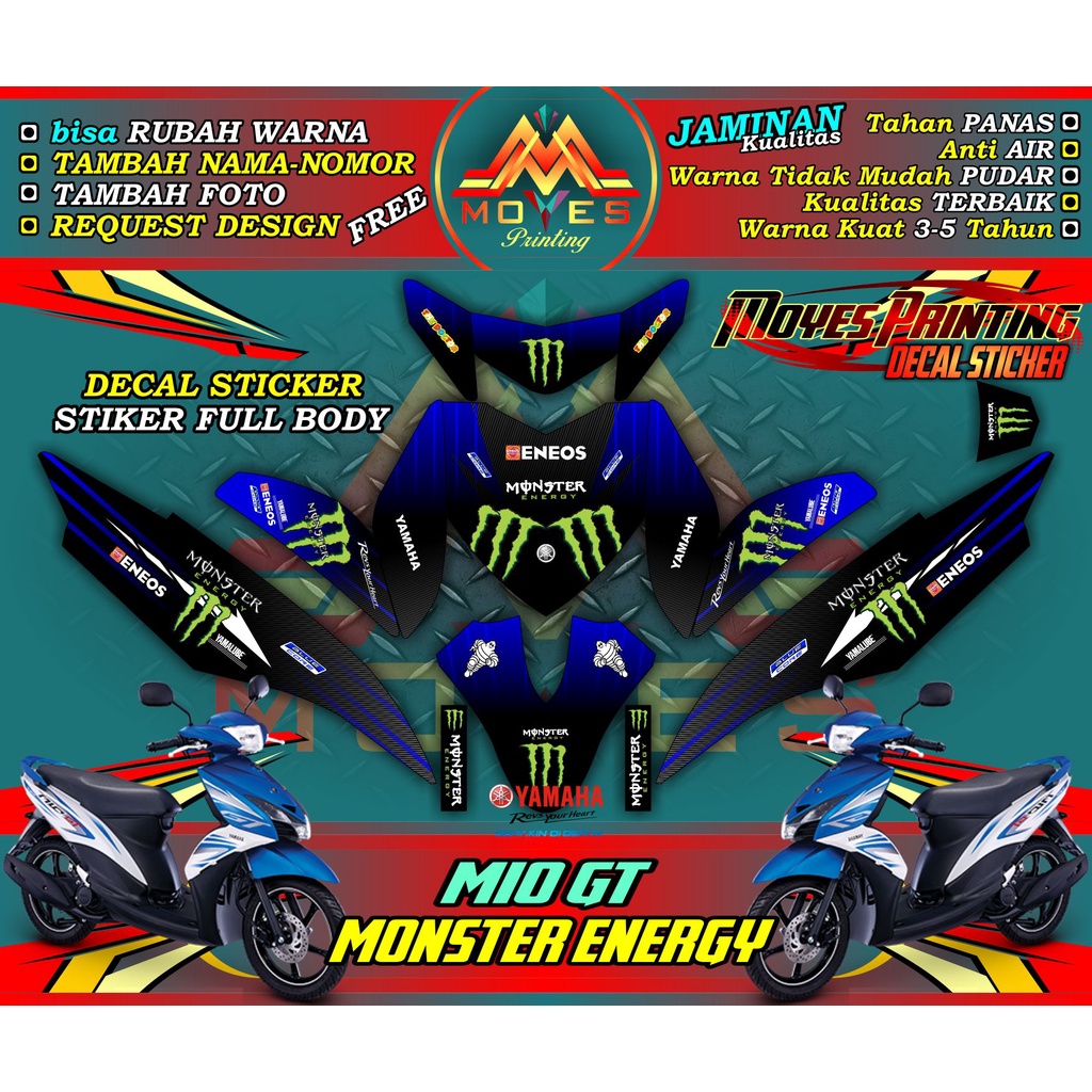 Stiker Decal Striping Mio Gt Full Body