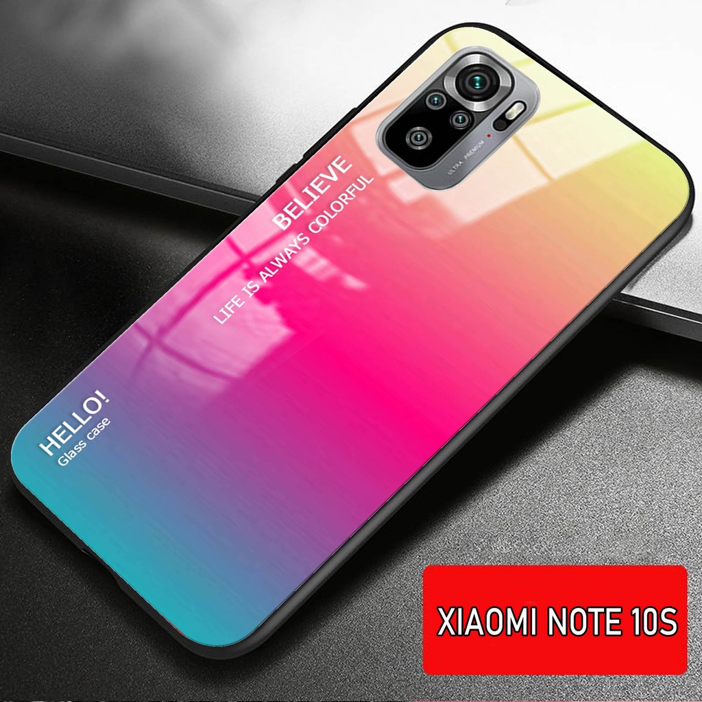 Softcase Glass Kaca XIAOMI REDMI NOTE 10 S - Casing HP XIAOMI REDMI NOTE 10 S [ S35].