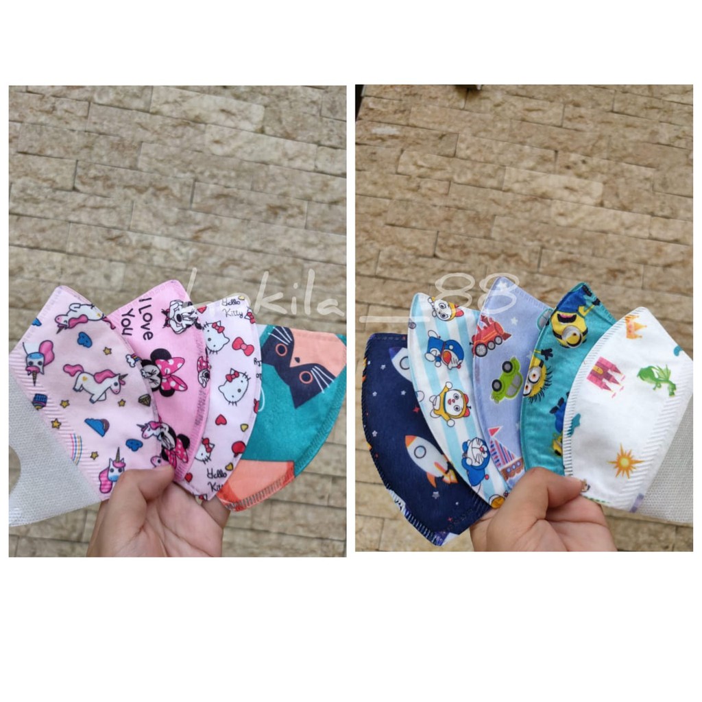 Masker Anak I-Care Duckbill Mix Motif 3Ply Isi 10Pcs I-Care Kids Made By Premium Quality