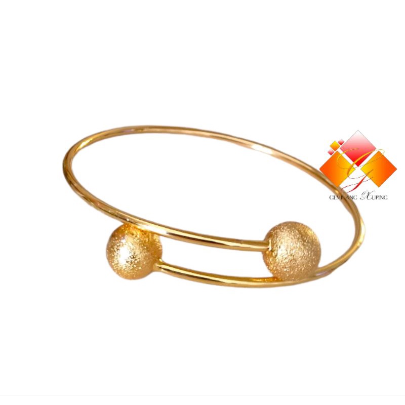 Gelang Fashion Model Fleksible Boba warna gold G06001