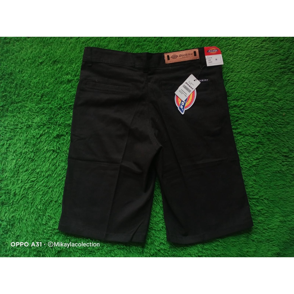 Celana Chino Pria Pendek Hitam Dickies Premium Full Acc