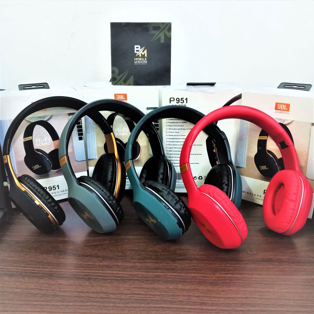 Headphone Bluetooth P951BT Superbass Headphone Bando Super Bass P951BT