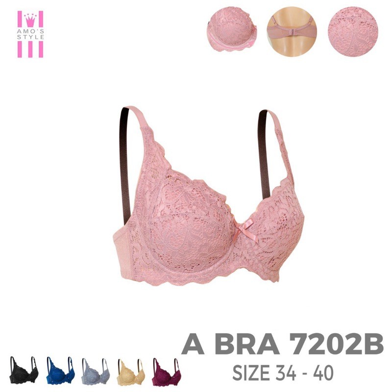 Bra / bh Amo’s Style 7202 (kawat tanpa busa 36B-40B)