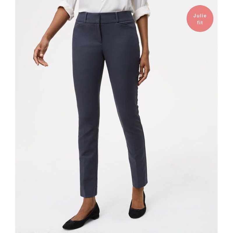 LOFT Skinny Bi-Stretch Ankle Pants In Julie Fit - dark grey LOFTS0202 (KB.6) (12-7)