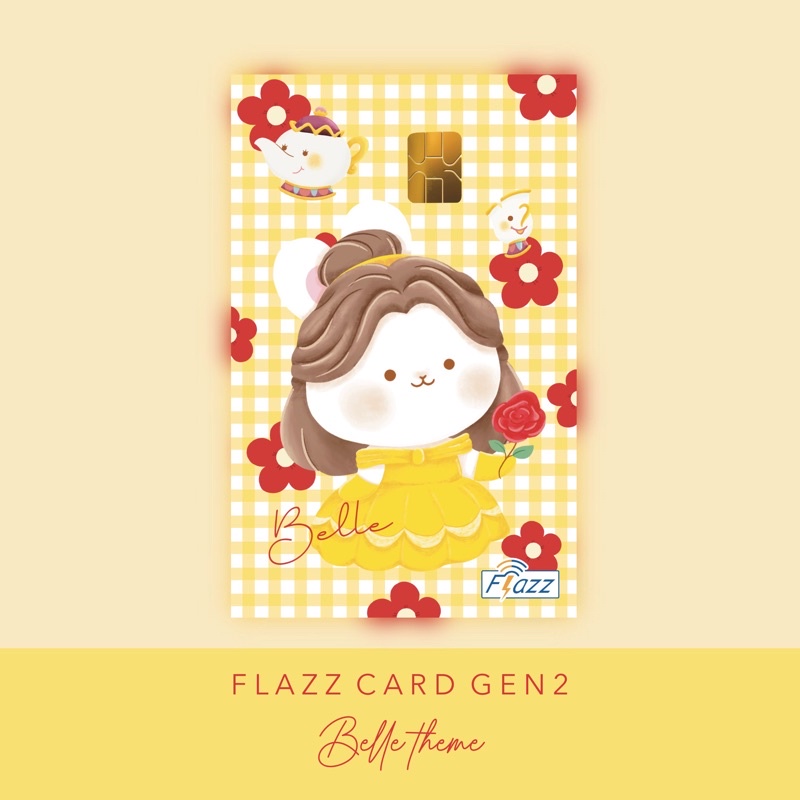 flazz card / e money princess belle beauty and the beast disney