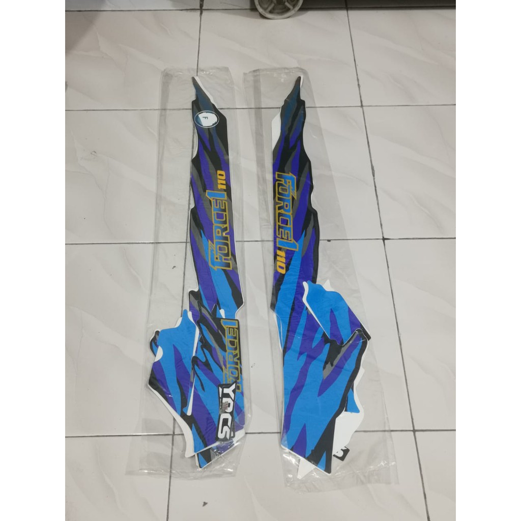 Stiker Bodi Lis Body Striping Force 1 Biru