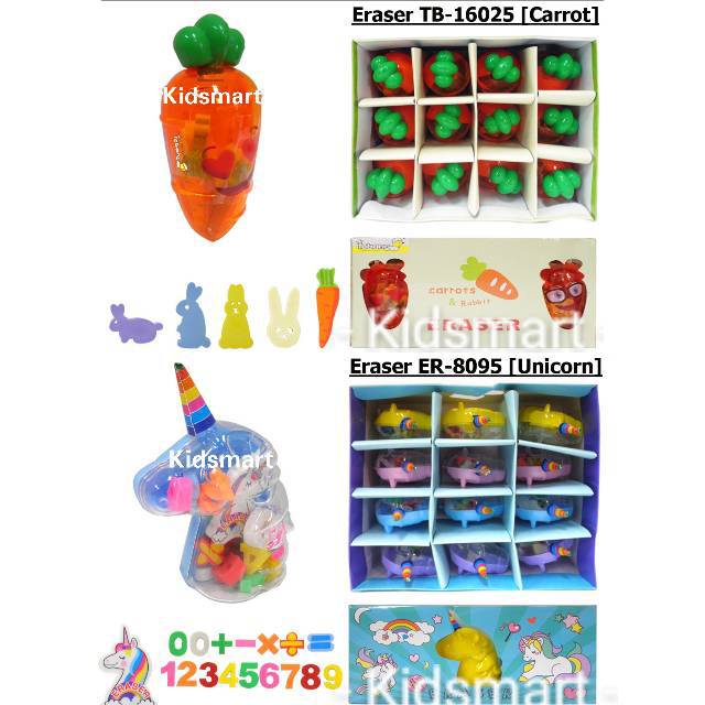 

Penghapus unik lucu unicorn carrot