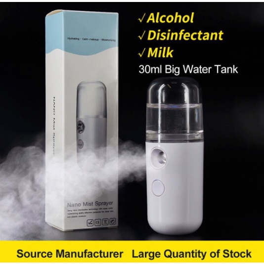 Facial Sprayer Mini Nano Mist Spray Perawatan Wajah Mini Portable USB Spray Facial Mist