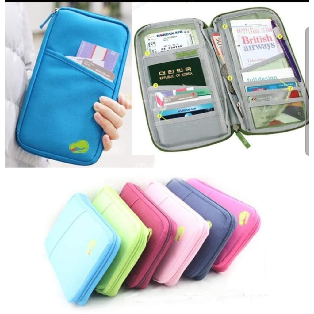 DOMPET ORGANIZER PENYIMPAN KARTU PASSPOR CARD WALLET POCKET PASSPORT