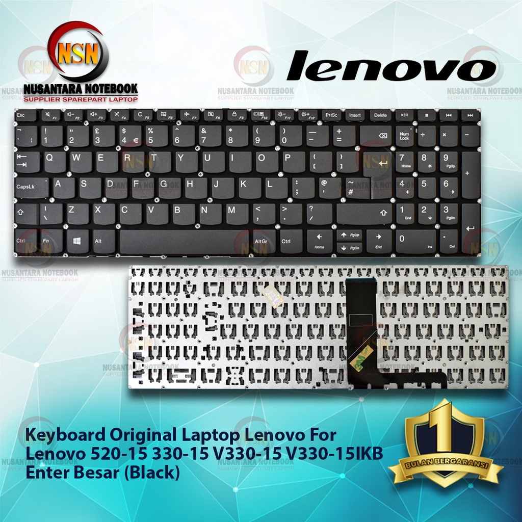 Keyboard Original Lenovo 520-15 330-15 V330-15 V330-15IKB Enter Besar