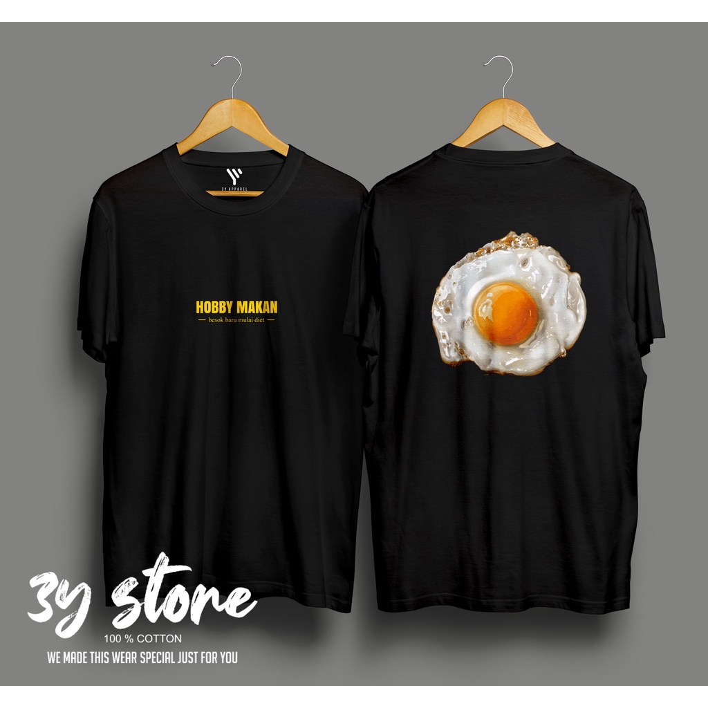 KAOS OFF DIET HOBBY MAKAN TELOR CEPLOK PREMIUM DISTRO COTTON COMBED 30S PRIA WANITA - 3Y STORE