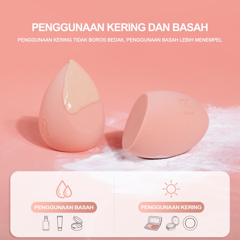 URRACX Spons Bentuk Base Makeup Sponge Set Bevel Triangular Sponge Soft