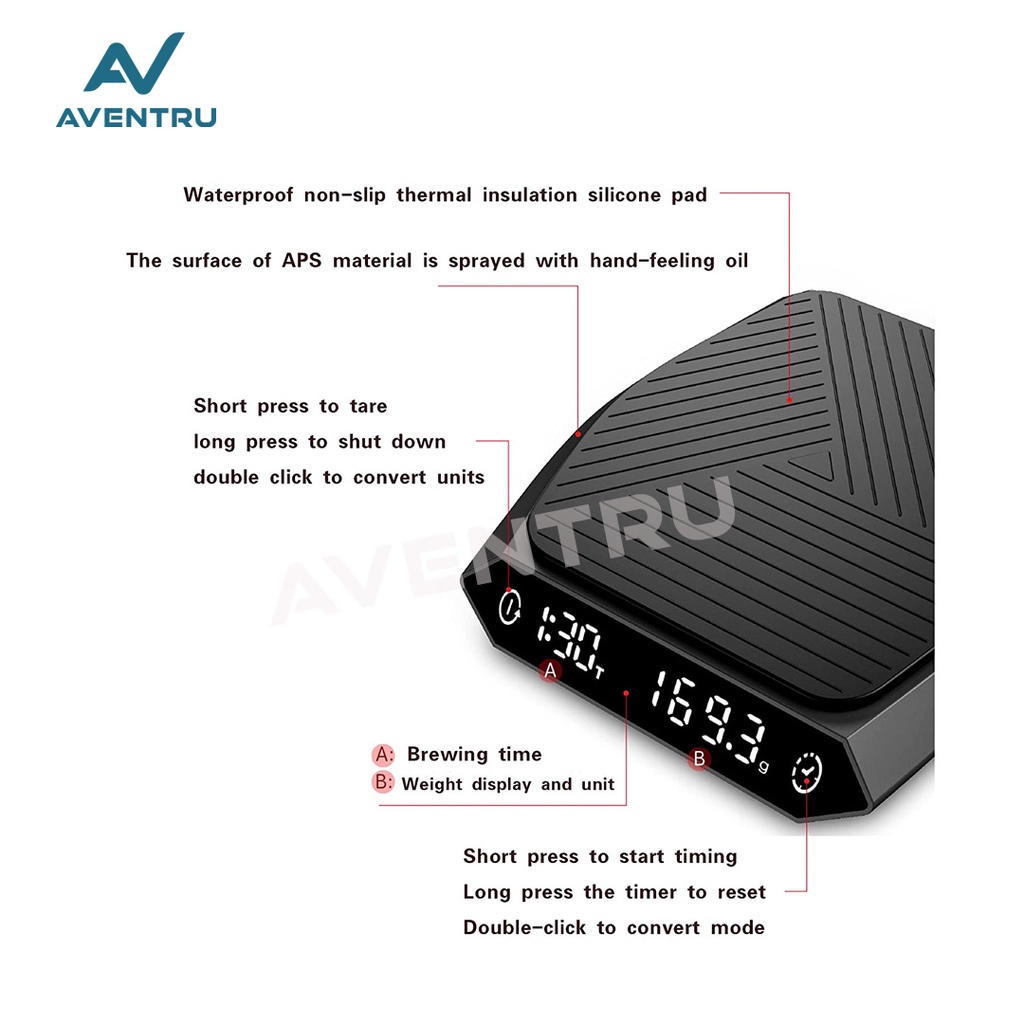 Timbangan Kopi Smart Coffee Digital Scale Manual Brew Espresso V60