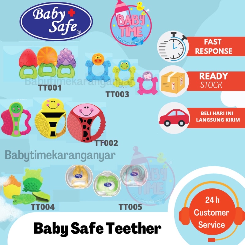 BABY SAFE Teether Mainan Gigitan Bayi Babysafe TT001 TT002 TT003 TT004 TT005