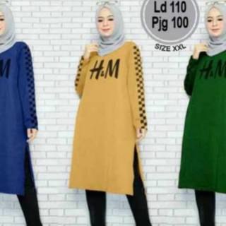  BAJU  TUNIK  XXL 110 112 cm ATASAN WANITA MUSLIM  MURAH 