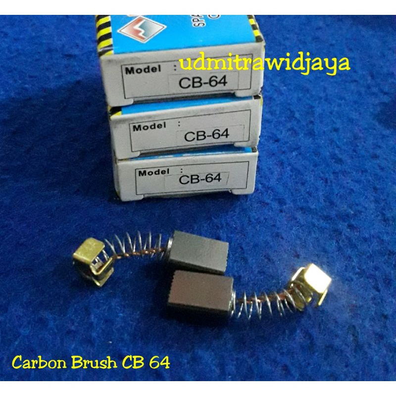 Carbon brush CB 64 cb64 mesin bor tangan 10mm  hand bor jig saw mesin gergaji jig saw  maktec MT60 MT652 MT653 MT431, MT923  Carbon brush tahan lama CB64 brostel makita BO 3700, BO3711 mesin sander makita