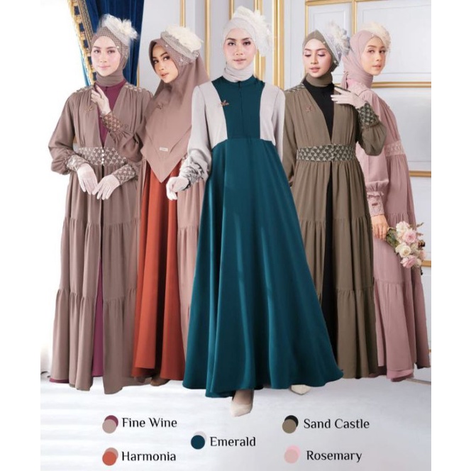 Gamis Lady Dhara Dress by ADEN HIJAB Style 1 Original