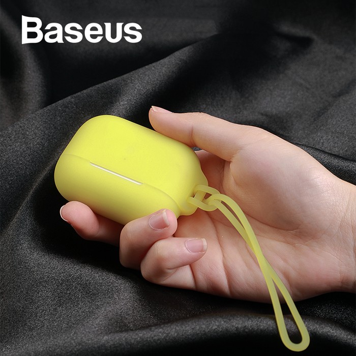 BASEUS LET'S GO JELLY LANYARD ULTRA THIN CASE FOR AIRPODS PRO - Putih