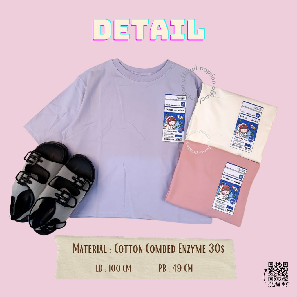 PAPILON NASA CUTE ASTRONAUT CROP TEE / CROP TOP