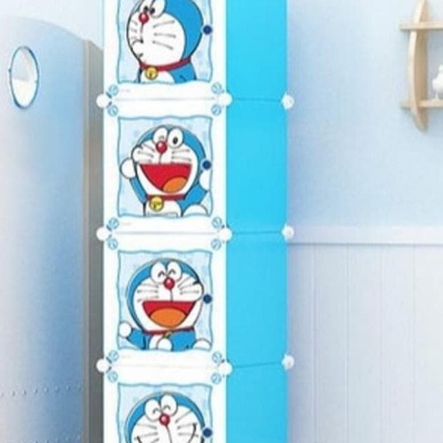 Lemari Susun Bermotif Menarik yang Memiliki Beberapa Pintu / Lemari 4 Susun Doraemon/Hello Kitty