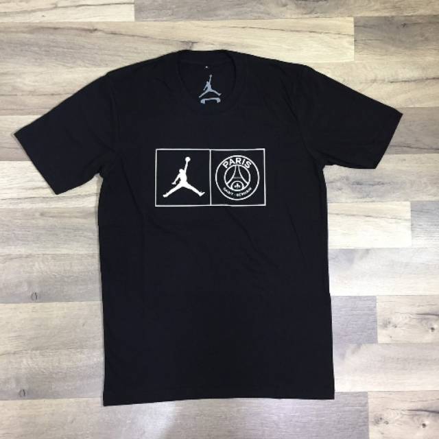 TSHIRT KAOS PREMIUM DISTRO MURAH NIKE AIR JORDAN PSG BLACK