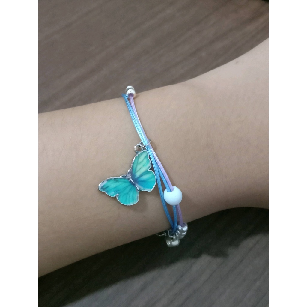 [1 PCS] Gelang Tangan Bestie Korea Motif Kupu Kupu Gelang Tangan Korea Fashion Korea