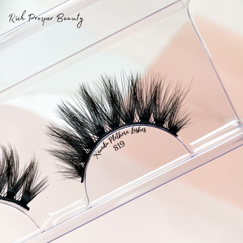 PREMIUM 3D MINK LASHES - XANADU PLETHORA LASHES -  Mink Eyelashes Faux Wispy Fluffy False Eyelashes Long Extension Makeup Handmade Fake Eyelashes Natural Cross Volume Reusable Eyelashes