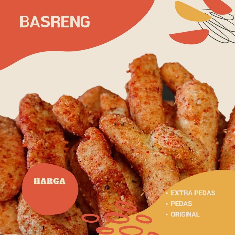 

Basreng Original, Pedas, dan Extra pedas 100gr