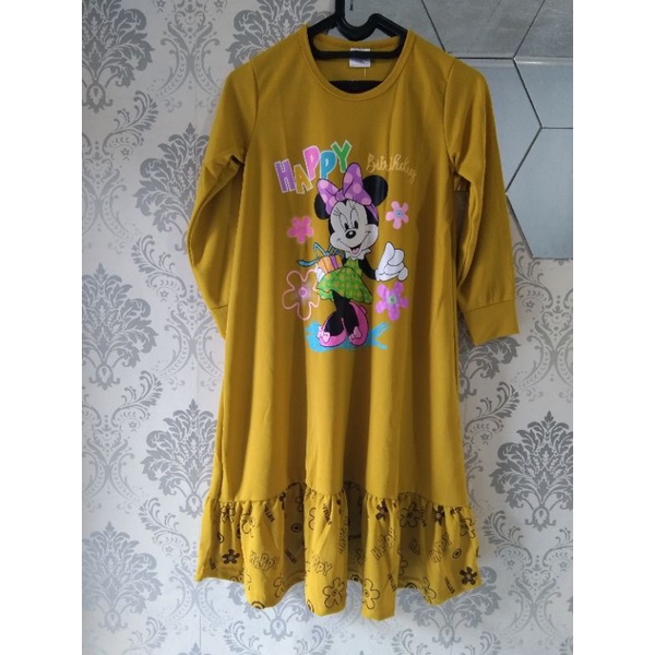 gamis anak karakter, gamis anak, gamis anak 7 tahun perempuan, gamis anak perempuan