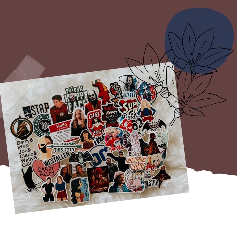 

[BELI 5 GRATIS 1] DC Sticker set/Stiker untuk Laptop,Case,Hp,Scrapbook DIY
