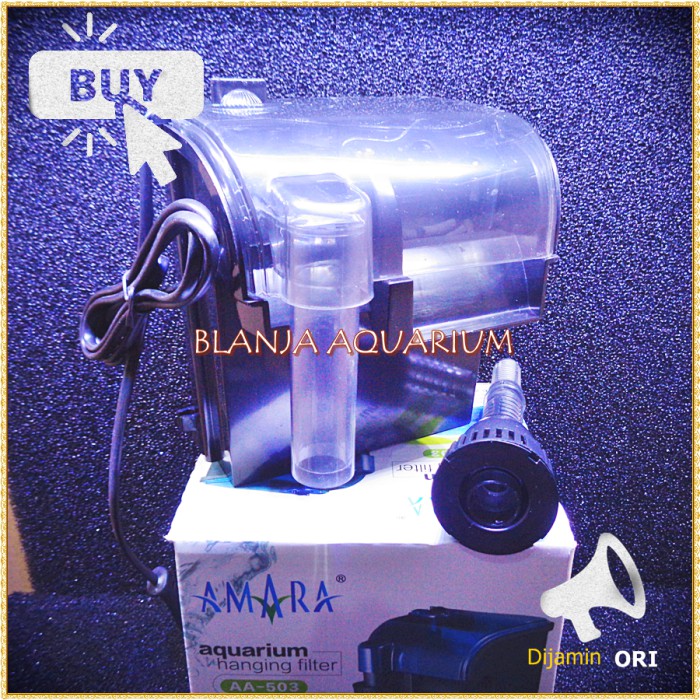 Filter Gantung AMARA 503 Hang On Super Mini Filter Gantung Aquarium Bisa COD Blanja Aquarium