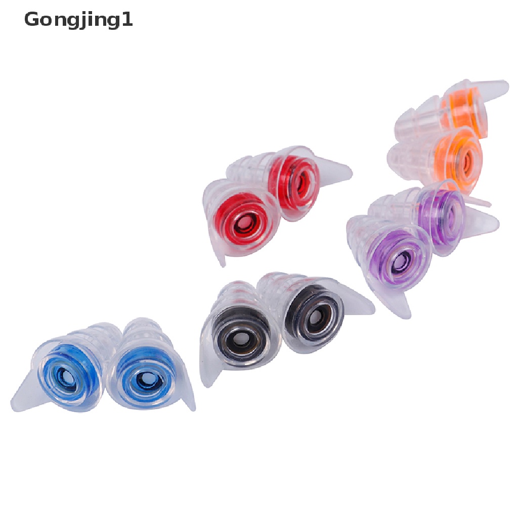 Gongjing1 Earplug noise Canceling Bahan Silikon Lembut Untuk Tidur / Konser