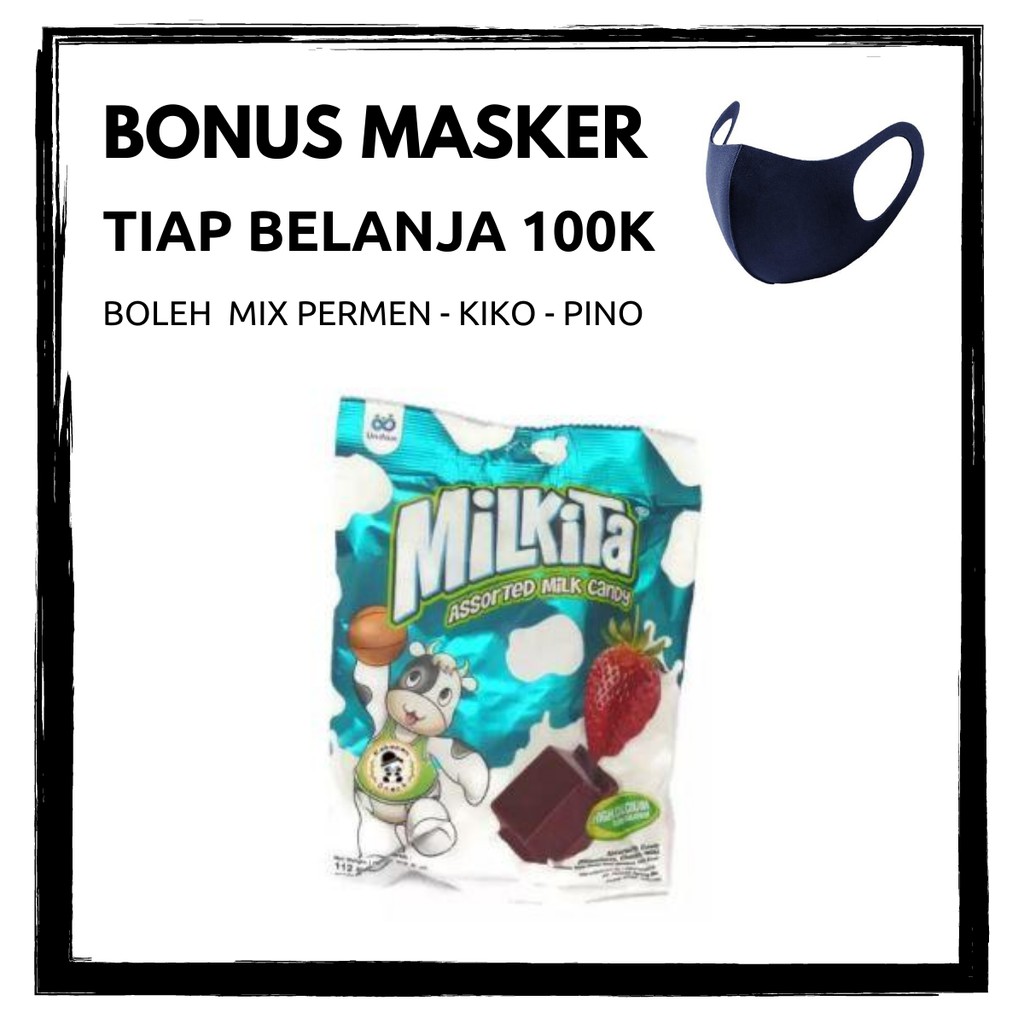 

Permen Susu Milkita Candy Assorted Karton Isi 20 Pack @40 Pcs