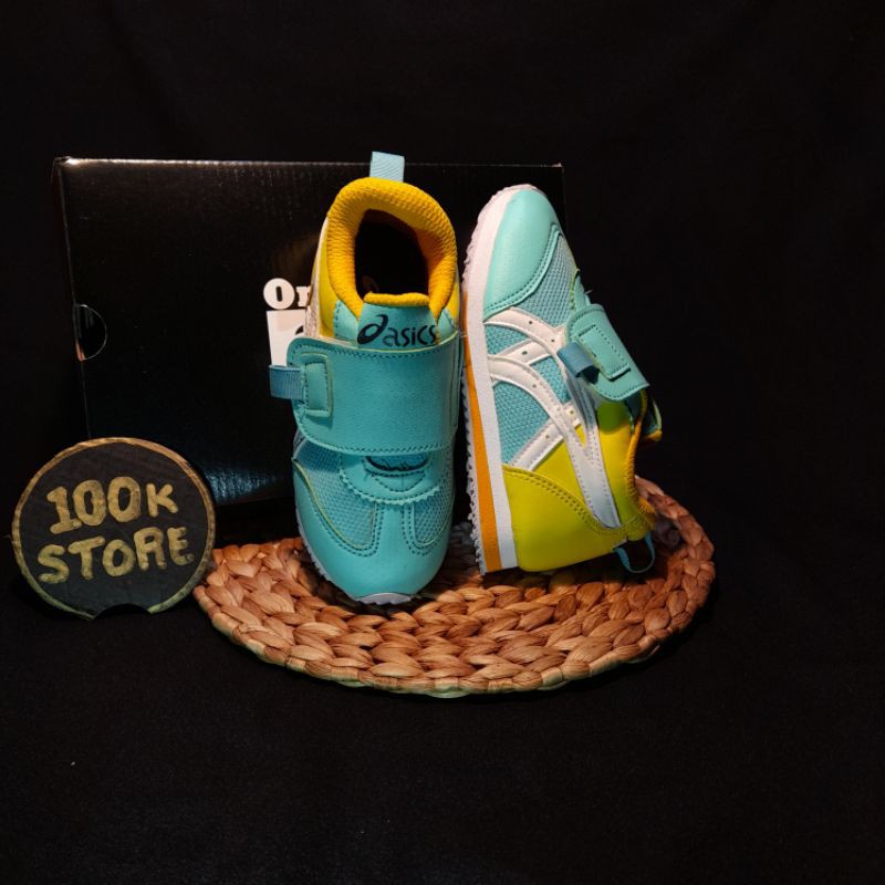 sepatu anak perempuan dan laki-laki yellow blue Velco size 23-35 jaminan real pict