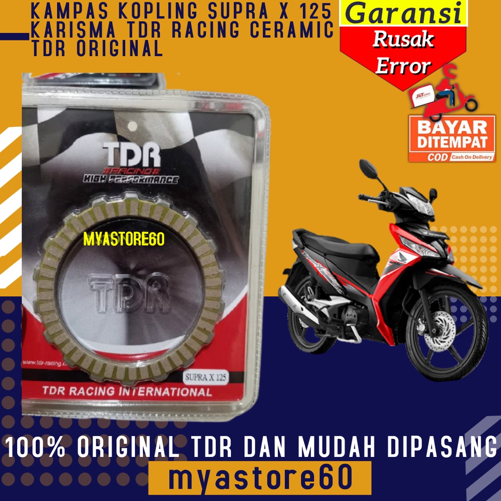 KAMPAS KOPLING SUPRA X 125 KARISMA TDR RACING CERAMIC TDR AKSESORIS SPAREPART MOTOR ORIGINAL