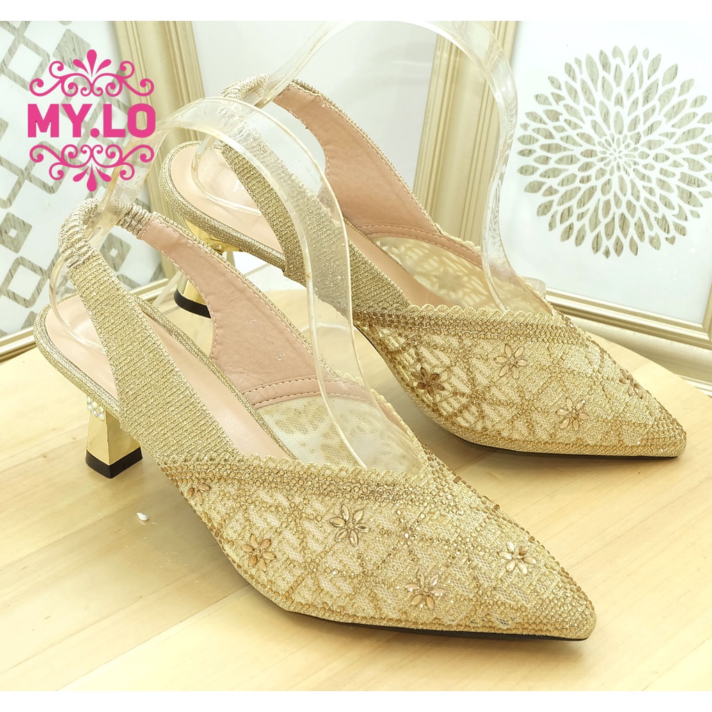 SEPATU PESTA WANITA HEELS WEDDING SELOP PENGANTIN