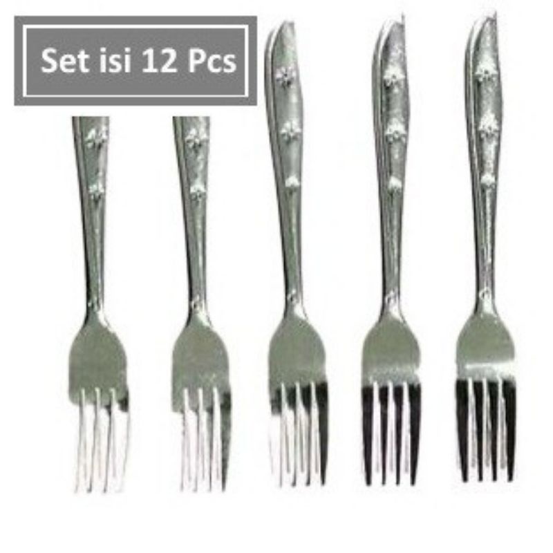 Garpu stainless steel 12pcs / Garpu makan / Sendok makan stainless steel