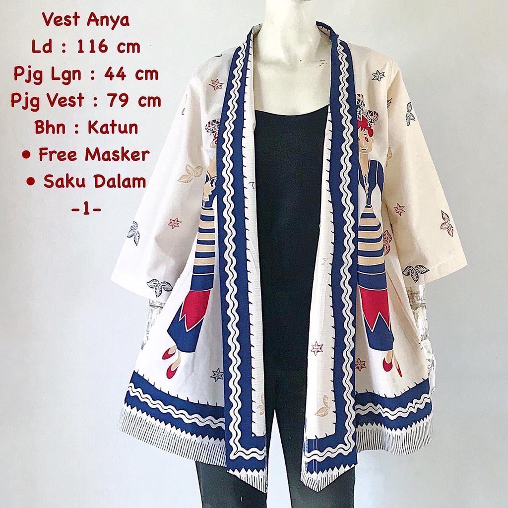 Vest anya#7 batik solo vest karakter vest kerja vest trendy