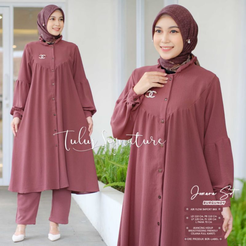 JENARA SET BY TULUS SIGNATURE / ONESET WANITA MUSLIMAH / Setelan LD110