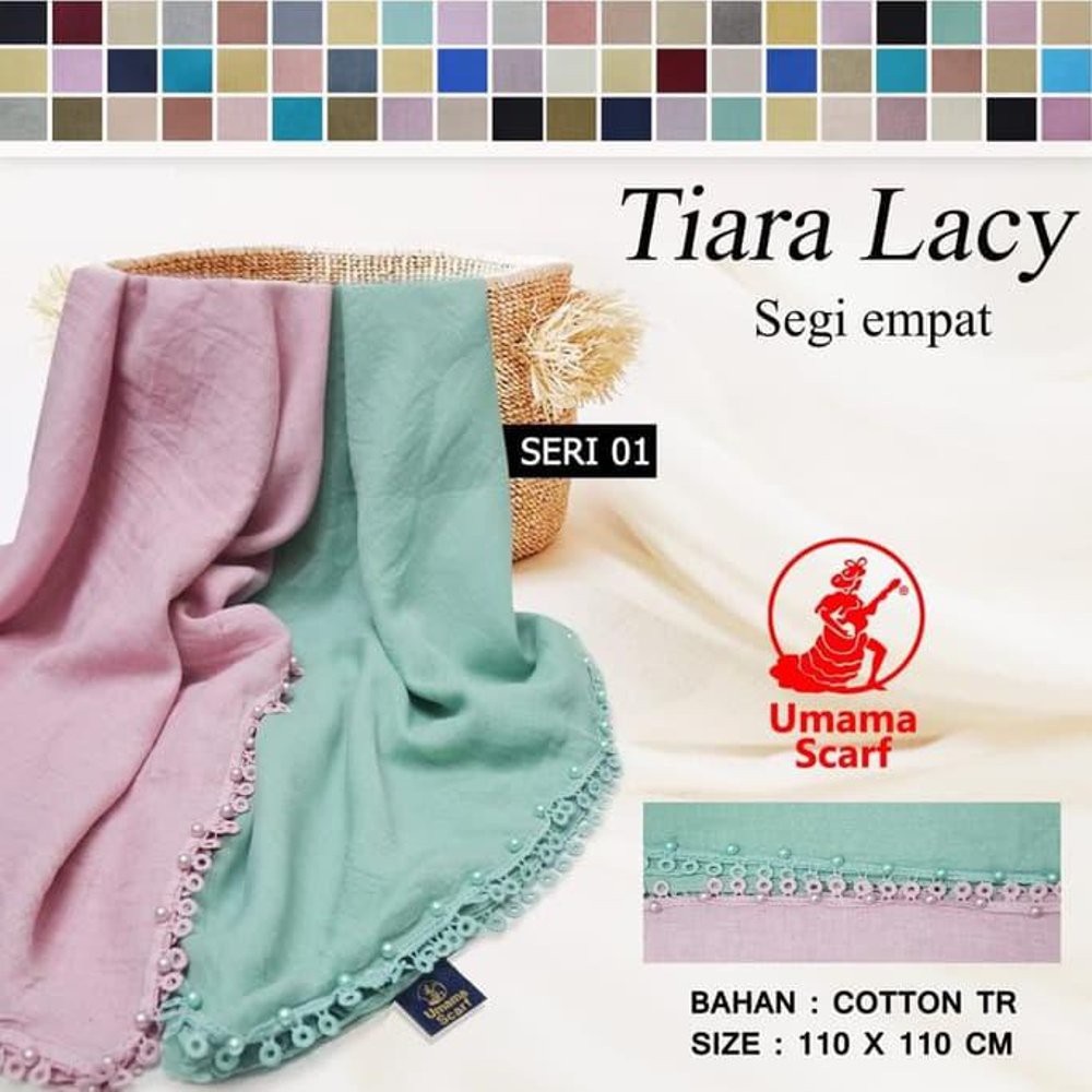 MA 041 TIARA LACY UMAMA / HIJAB SEGIEMPAT UMAMA TIARA LACY / SCARF UMAMA TIARA LACY