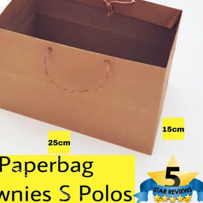 

20.pcs Paperbag Brownies S , / Tas kertas bronis Brownis , Kue, roll Cake, makanan