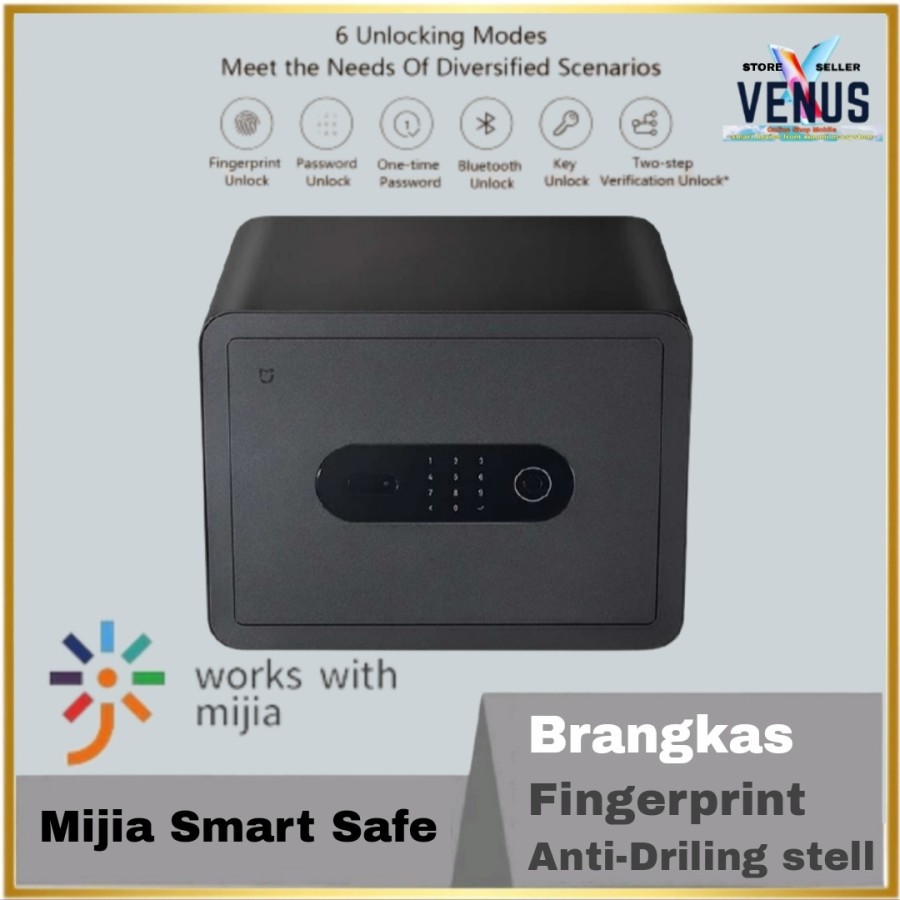 Mi Smart Safety Box Fingerprint Anti-Drilling Steel - Brangkas Pintar