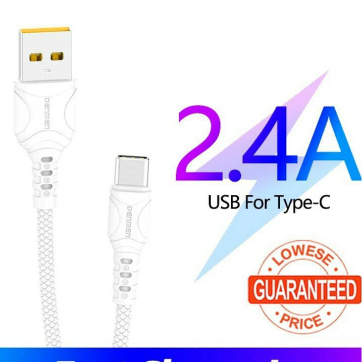 CUCI GUDANG Kabel data USB 2.4 D06V Cable with Male to USB Lightning, USB Data and Charger to USB Male