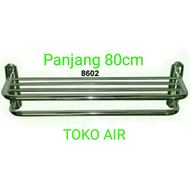  Rak  handuk  5 susun 80 cm stainless Gantungan handuk  