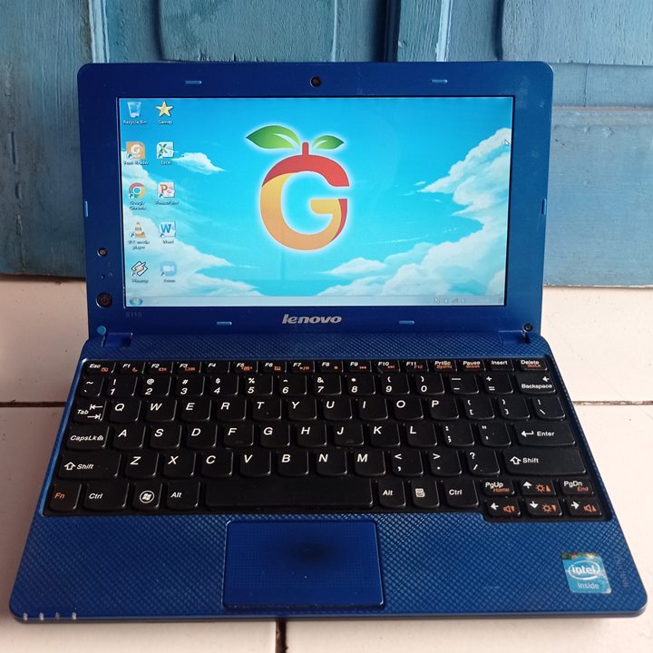 Lenovo S110 Warna Biru Intel Atom N2800 RAM 2GB HDD 250GB Zoom Netbook Second Bekas Notebook
