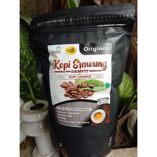 

Kopi Srawung dampit kopi lanang kemasan 200 gr / kopi robusta / cita rasa kopi yang khas tidak membuat kembung